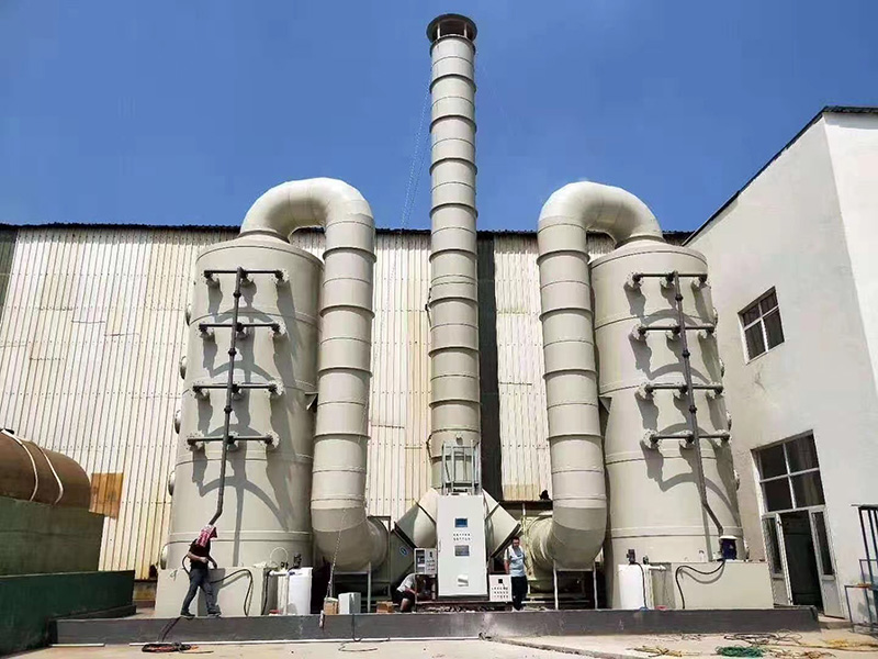 蘇州某公司有機廢氣處理設備施工現場